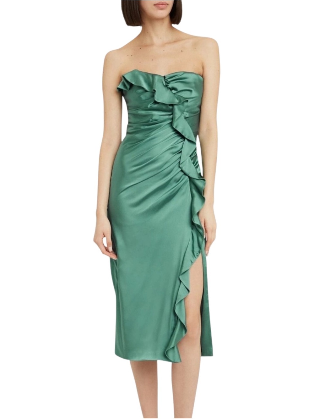 JONATHAN SIMKHAI CASCADING RUFFLE DRESS 4